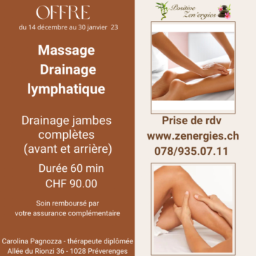 Offre  » Massage Drainant Jambes complètes »