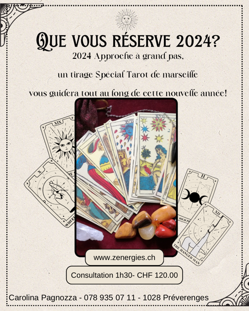 Cours Tarot de Marseille – divinatoire – Positives Zenergies